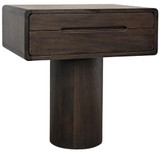 Noir Langford Side Table, 2-Drawer, Ebony Walnut, 26"H (GTAB871EB YUU6013NR6) 