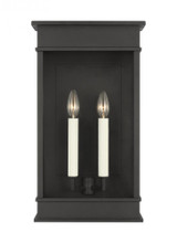 Visual Comfort & Co. Studio Collection Cupertino Wall Lantern, 2-Light, Textured Black, 22.75"H (CO1472TXB 70733M8) 