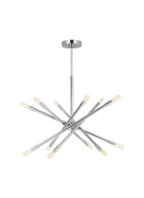 Visual Comfort & Co. Studio Collection Eastyn Chandelier, 12-Light, Polished Nickel, 22.5"W (CC16712PN 70733MQ) 