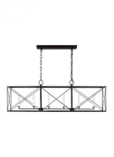 Visual Comfort & Co. Studio Collection Beatrix Outdoor Linear Lantern, 6-Light, Aged Iron, 12"H (CC1646AI 70733LX) 