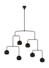 Visual Comfort & Co. Studio Collection Chaumont Extra Large Chandelier, 6-Light, Aged Iron, 49.75"W (LXC1026AI 70733NQ) 