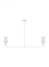 Visual Comfort & Co. Studio Collection Cornet Linear Chandelier, 2-Light, Cast Plaster, 60"W (LXC1102CPST 70733NV) 