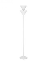Visual Comfort & Co. Studio Collection Cornet Floor Lamp, 1-Light, LED, Cast Plaster, 70"H (LXT1001CPST1 70733NY) 
