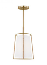 Visual Comfort & Co. Studio Collection Cortes Chandelier, 1-Light, Satin Brass, 10"W (DJP1011SB 70734L1) 