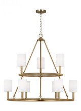 Visual Comfort & Co. Studio Collection Egmont Extra Large Chandelier, 9-Light, Satin Brass, 36"W (DJC1099SB 70734L7) 