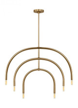 Visual Comfort & Co. Studio Collection Hadden Chandelier, 6-Light, Satin Brass, 36"W (DJC1126SB 70734LL) 