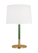 Visual Comfort & Co. Studio Collection Monroe Table Lamp, 1-Light, LED, Burnished Brass, 27.13"H (KST1041BBSGRN1 70735JH) 