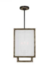 Visual Comfort & Co. Studio Collection Brockway Lantern, 3-Light, Weathered Oak Wood, 17.88"H (TFC1103WDO 70735L5) 