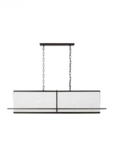 Visual Comfort & Co. Studio Collection Dresden Linear Chandelier, 5-Light, Aged Iron, 16"W (TFC1025AI 70735LA) 