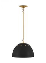 Visual Comfort & Co. Studio Collection Robbie Large Pendant, 1-Light, Midnight Black, 15.38"W (TP1181MBKBBS 70736HQ) 