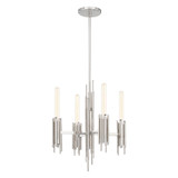 Alora Lighting Torres Chandelier, 1-Light, Polished Nickel, 22.13"H (CH335019PN 706WPCG) 