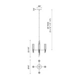 Alora Lighting Torres Chandelier, 5-Light, Vintage Brass, Ribbed Glass, 22.13"H (CH335418VBCR 706WPCL) 