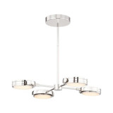 Alora Lighting Blanco Pendant, 1-Light, LED, Polished Nickel, Alabaster, 28.13"W (PD325428PNAR 706WNDH) 