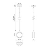 Alora Lighting Blanco Pendant, 1-Light, LED, Polished Nickel, Alabaster, 7.5"H (PD325106PNAR 706WNDE) 