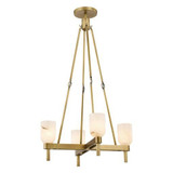 Alora Lighting Lucian Pendant, 5-Light, Vintage Brass, Alabaster, 35.38"H (PD338422VBAR 706WNEN) 