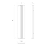 Alora Lighting Kismet Wall/Vanity Light, 1-Light, LED, Urban Bronze, Alabaster, 23"H (WV322623UBAR 706WNE9) 