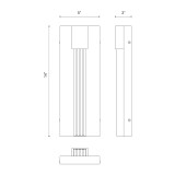 Alora Lighting Kismet Wall/Vanity Light, 3-Light, LED, Urban Bronze, Alabaster, 14"H 