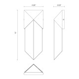 Alora Lighting Caesar Wall/Vanity Light, 3-Light, LED, Polished Nickel, Alabaster, 12"H 