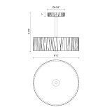 Alora Lighting Kensington Semi-Flush Mount, 18-Light, LED, Urban Bronze, 12"D 