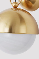 Corbett Althea Wall Sconce, 1-Light, Vintage Polished Brass, 13.5"H (340-01-VPB 95DR) 