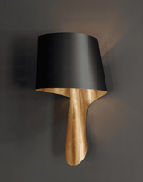Corbett Lucia Wall Sconce, 1-Light, Vintage Gold Leaf And Soft Black, 16.5"H (348-01-VGL/SBK 95EA) 