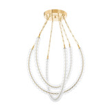 Corbett Celeste Chandelier, 3-Light, LED, Vintage Brass, 35.75"W (355-36-VB 95EW) 
