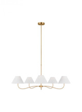 Visual Comfort & Co. Studio Collection Laguna Chandelier, 5-Light, Burnished Brass, 51.5"W (CC1695BBS 70736KW) 