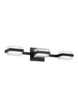 Visual Comfort & Co. Modern Collection The Kamden Bath Vanity, 3-Light, LED, Nightshade Black, 22.5"L (700BCKMD3HB-LED930-277 70PKG6X) 