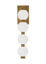 Visual Comfort & Co. Modern Collection Perle Sconce, 1-Light, LED, Natural Brass, 14.8"H (SLWS22530NB 70PKH5W) 