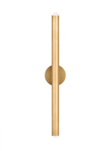 Visual Comfort & Co. Modern Collection Ebell Large Sconce, 2-Light, LED, Natural Brass, 26.1"H (KWWS10727NB 70PKF8H) 