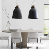 Visual Comfort & Co. Modern Collection Forge Large Tall Pendant, 1-Light, LED, Natural Brass, 25"H (SLPD12727BNB 70PKG5Y) 