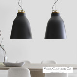 Visual Comfort & Co. Modern Collection Forge Large Tall Pendant, 1-Light, LED, Natural Brass, 25"H (SLPD12727BNB 70PKG5Y) 