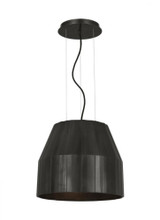 Visual Comfort & Co. Modern Collection The Bling Large 1-Light Damp Rated Integrated Dimmable LED Ceiling Pendant in Plated Dark Bronze, Visual Comfort & Co. Modern Collection CDPD17727PZ 70PKF84 