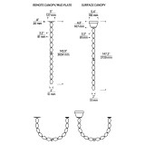 Visual Comfort & Co. Modern Collection Collier Chandelier, 1-Light, LED, Dark Bronze, 140.5"H (700CLR132BZ-LED930R-277 70PKK30) 