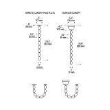 Visual Comfort & Co. Modern Collection Collier Ceiling Pendant, 1-Light, LED, Dark Bronze, 26.2"H (700CLR24BZ-LED930S 70PKK39) 