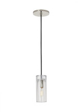 Visual Comfort & Co. Modern Collection Horizon Small Accent Pendant, 1-Light, LED, Polished Nickel, 7.9"H (SLPD277CN-L 70PKK4W) 