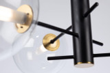 Artcraft Aurelia Semi-Flush Mount, 3-Light, Matte Black & Brass, 31.5"W (AC11763VB 340432L7) 