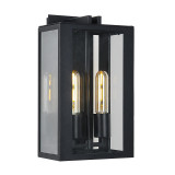 Artcraft Waterville Exterior Wall Light, 2-Light, Matte Black, 10"H (AC8790BK 340432M2) 