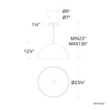 Schonbek Beyond Stardust Pendant, Integrated LED, Polished Nickel, Clear Radiance Crystal (BPD19323-PN YUEX014CZ3) 