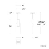 Schonbek Beyond Tryst Mini Pendant, Integrated LED, Black, Optic Haze Quartz (BPD27321-BK YUEX014CZ4) 