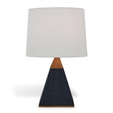 Port 68 Cairo Table Lamp, 1-Light, Gray, Aged Brass, Off-White Shade, 16"H (LPAS-310-02 YUU704X6J0) 