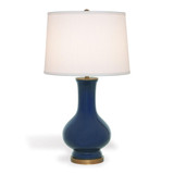 Port 68 Dorothy Table Lamp, 1-Light, Cobalt Blue, Aged Brass, Off-White Shade, 27"H (LPAS-015-03 YUU704X6JK) 