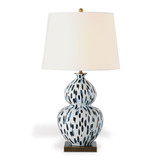 Port 68 Madcap Cottage Mill Reef Table Lamp, 1-Light, Indigo, White, Off-White Shade, 30"H (LPAS-355-01 YUU704X7H3) 