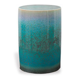 Port 68 Laguna Garden Stool, Turquoise, Silver, Black, 20"H (ACFS-242-01 YUU704X7GH) 