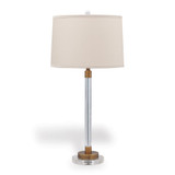 Port 68 Maxwell Table Lamp, 1-Light, Clear Crystal, Aged Brass, Beige Shade, 34"H (LPAS-253-01 YUU704X7HT) 