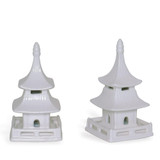 Port 68 Pagoda Sculpture, Set of 2, Cream, 5"W (ACFM-345-02 YUU704X7JC) 