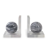 Port 68 Prescott Bookend, Set of 2, Black, Clear Lucite, 7"W (ACFM-397-04 YUU704X7JR) 
