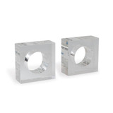 Port 68 Sandy Bookend, Set of 2, Crystal, 6"W (ACFM-405-02 YUU704X8F3) 