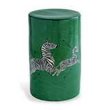 Port 68 Scalamandre Zebra Garden Stool, Green, 19"H (ACFS-393-03 YUU704X8FZ) 