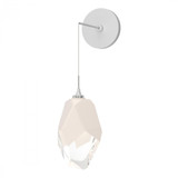 Hubbardton Forge Chrysalis Large Wall Sconce, 1-Light, White, White Crystal, 11.6"H (201398-SKT-02-WP0755 5ZD13T) 